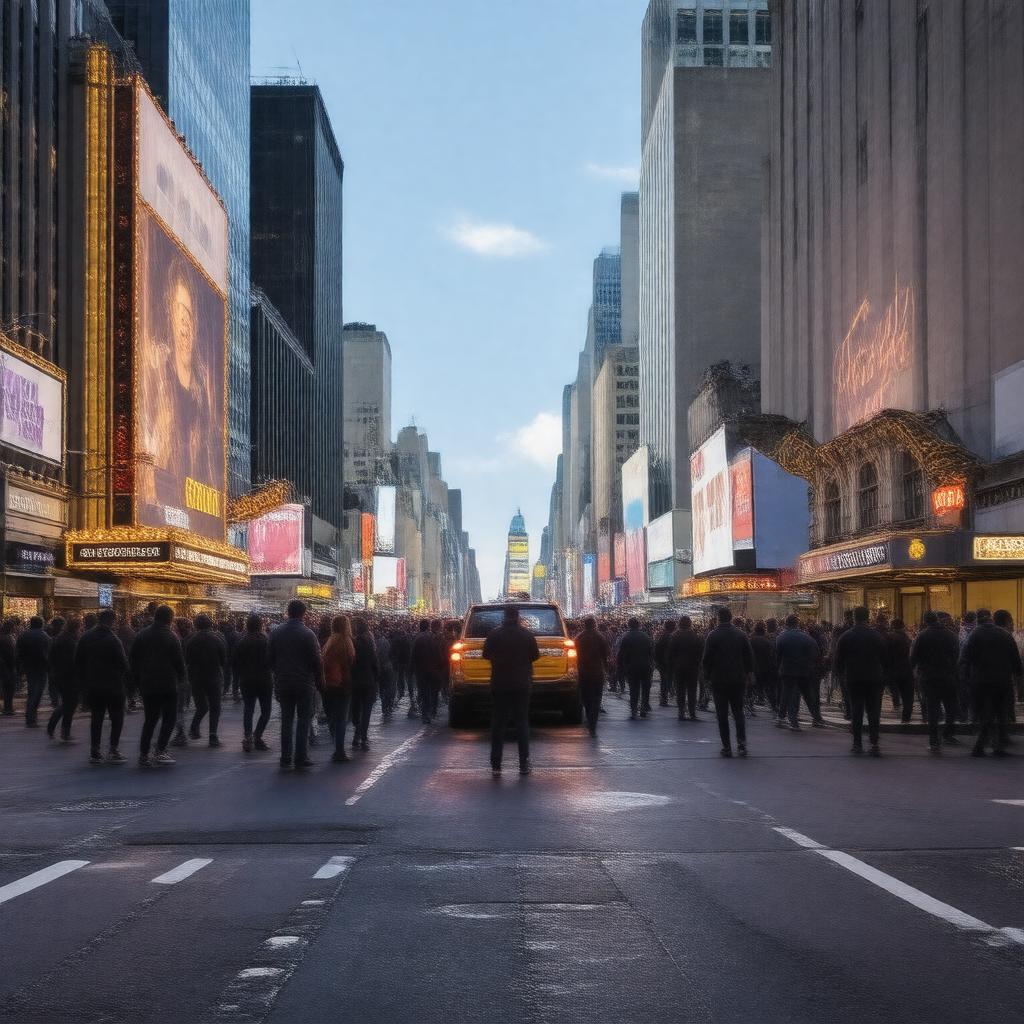 AI-created image of Broadway Theatre District