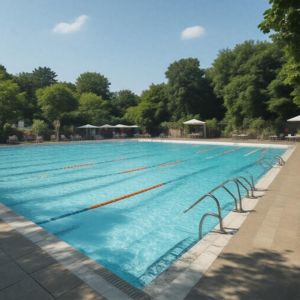 AI-created image of Brockwell Lido