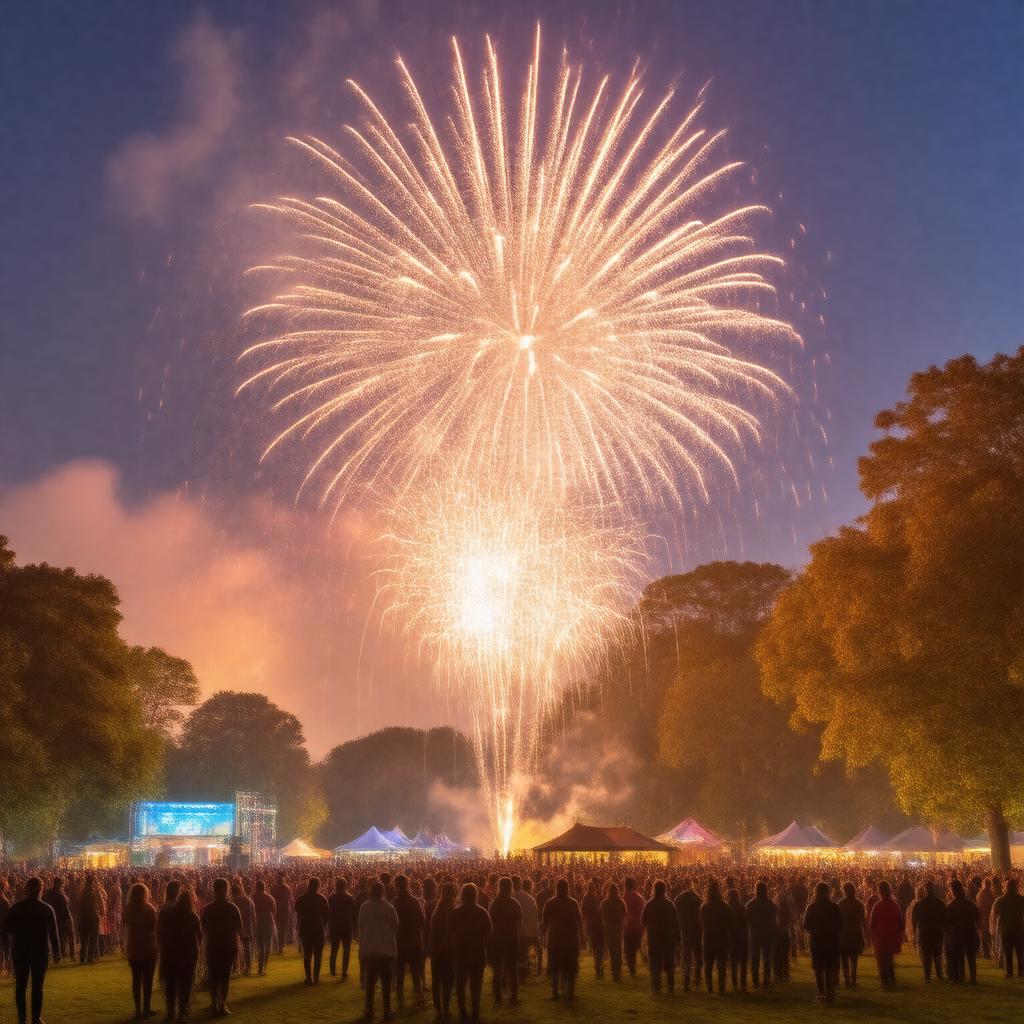 AI-created image of Brockwell Park Fireworks