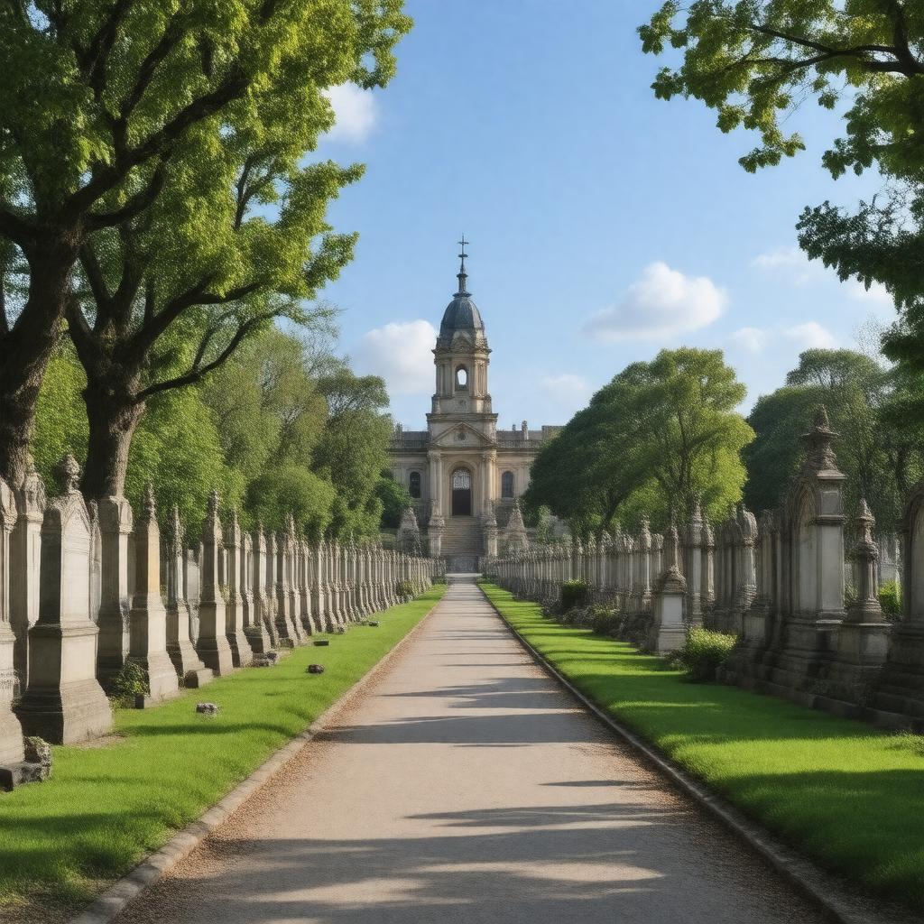 AI-created image of Brompton Cemetery, London