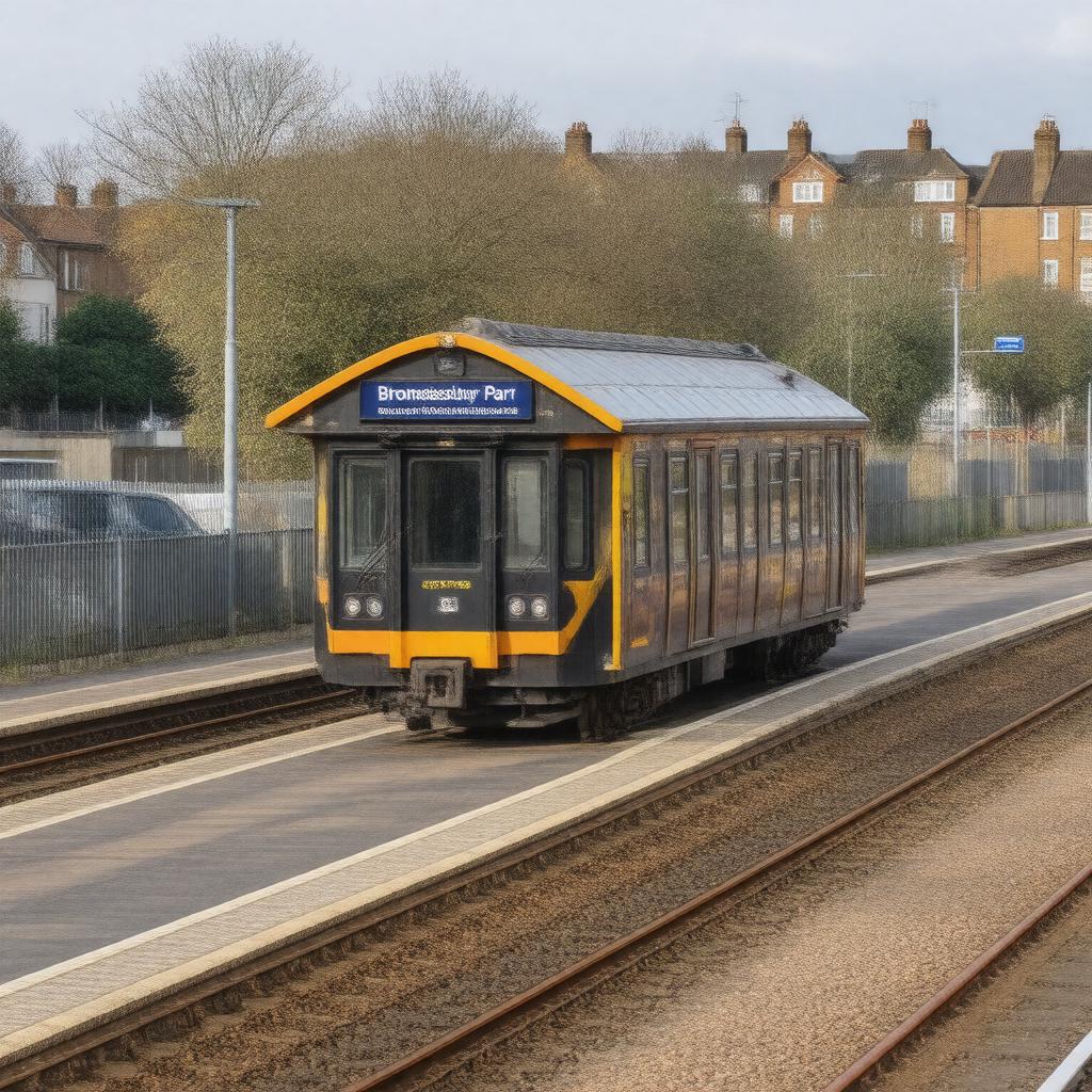 AI-created image of Brondesbury Park railway station