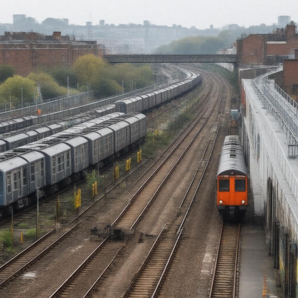 Click to view larger image AI-created image of Brondesbury Sidings