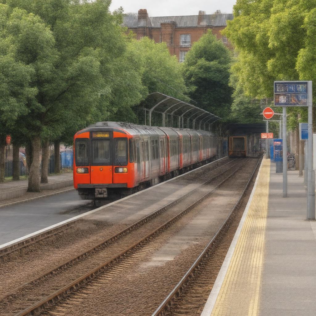AI-created image of Brondesbury railway station