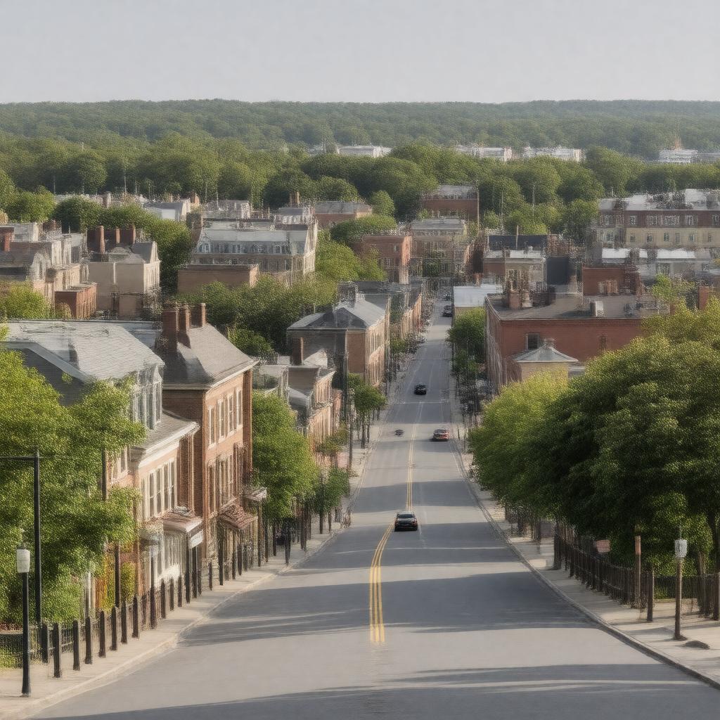 AI-created image of Brookline, Massachusetts, USA