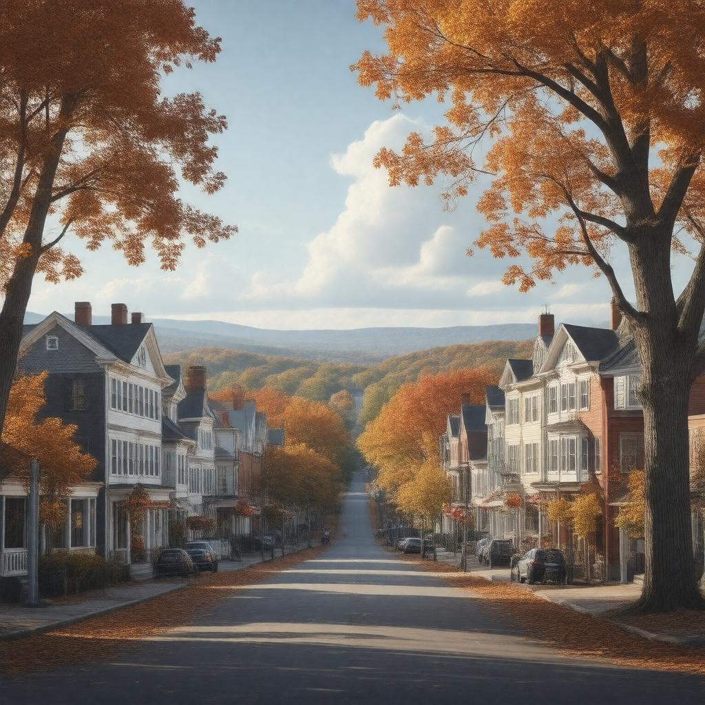 AI-created image of Brookline, Massachusetts, United States