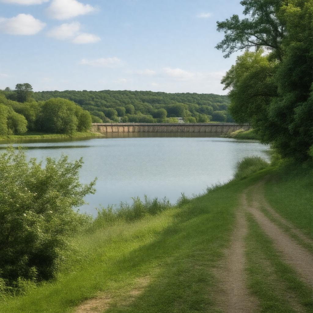 AI-created image of Brookline Reservoir