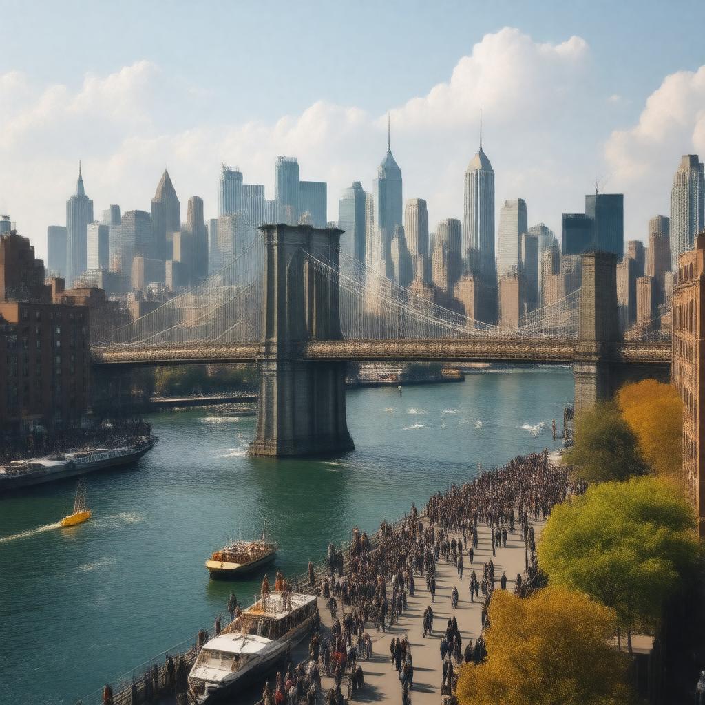 AI-created image of Brooklyn, New York City, New York, USA