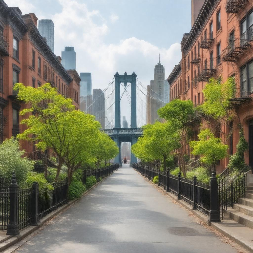 AI-created image of Brooklyn, New York City, New York, United States