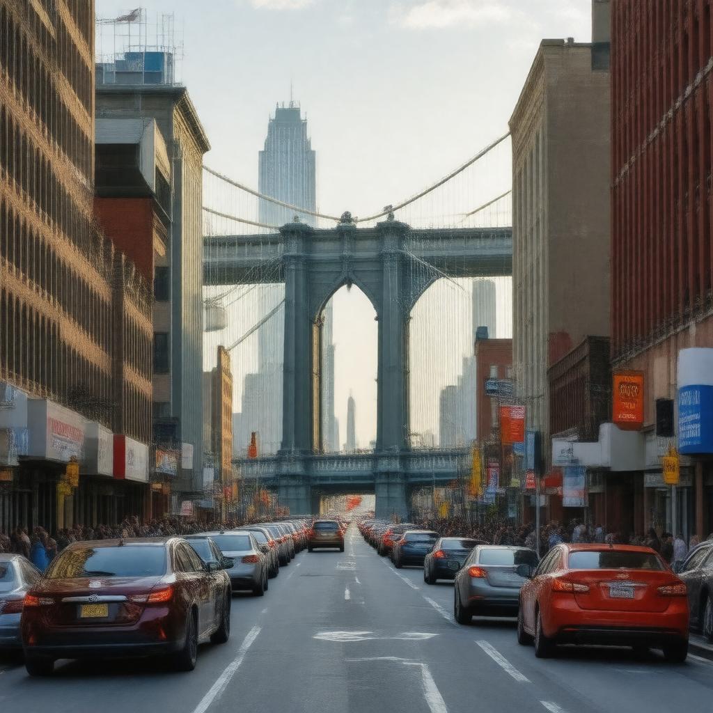 AI-created image of Brooklyn, New York City, USA