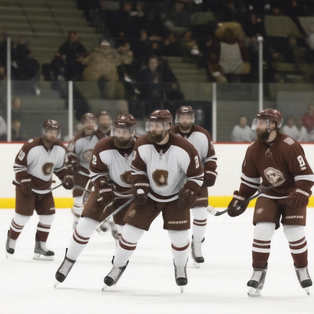 Click to view larger image AI-created image of Brown Bears men's ice hockey