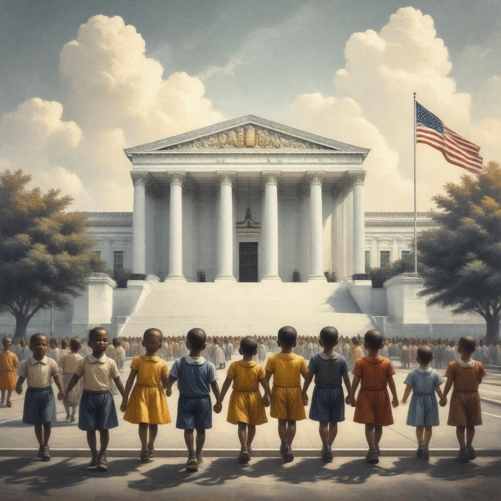 AI-created image of Brown v. Board of Education
