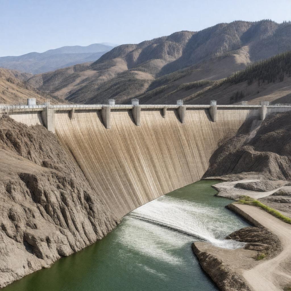 Click to view larger image AI-created image of Brownlee Dam