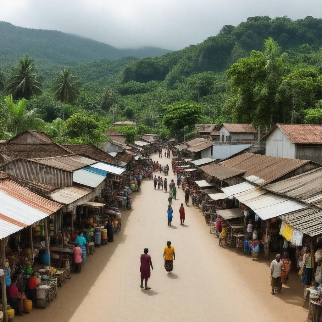 AI-created image of Brown's Town, Jamaica