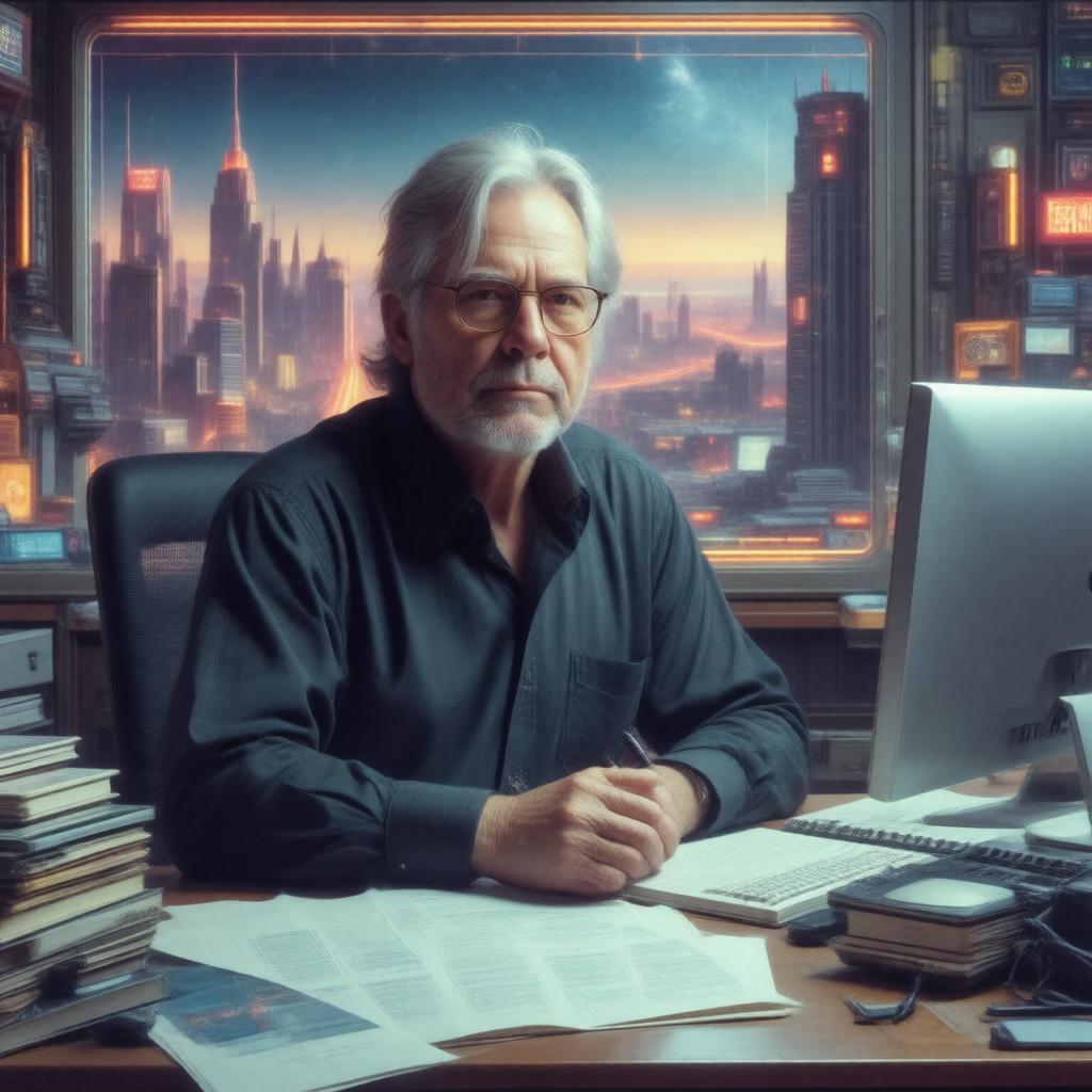 AI-created image of Bruce Sterling