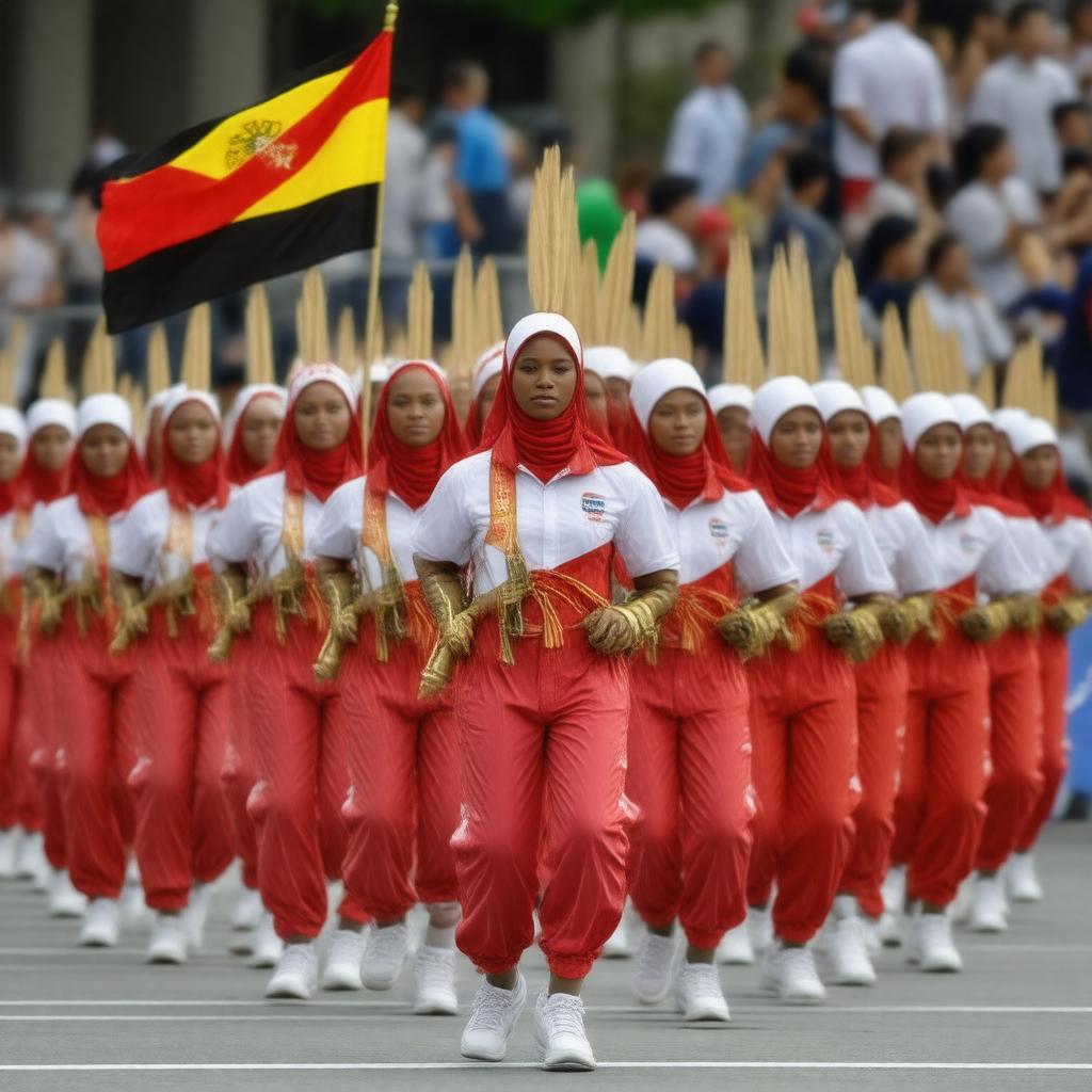 AI-created image of Brunei (first female Olympic athletes)