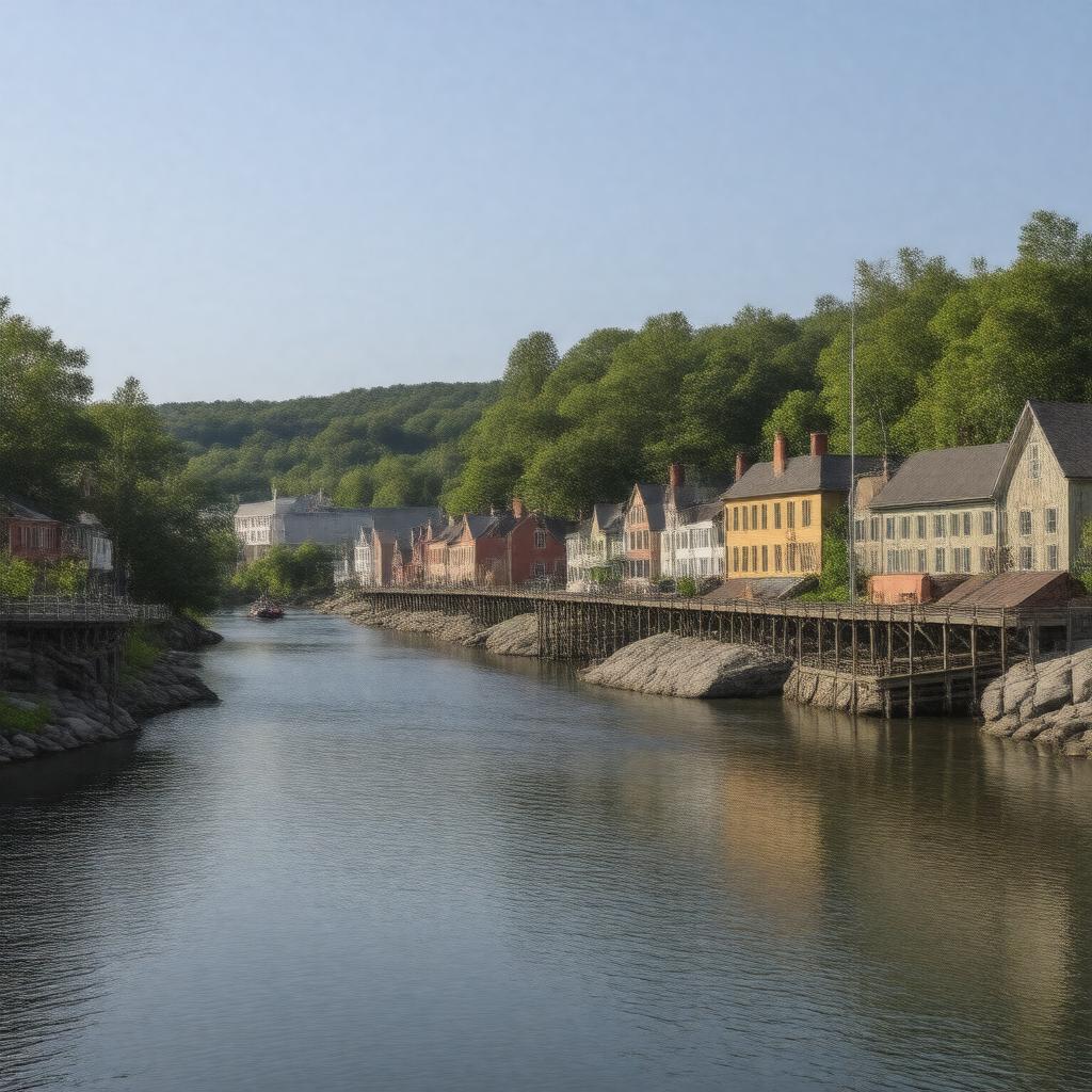 AI-created image of Brunswick, Maine