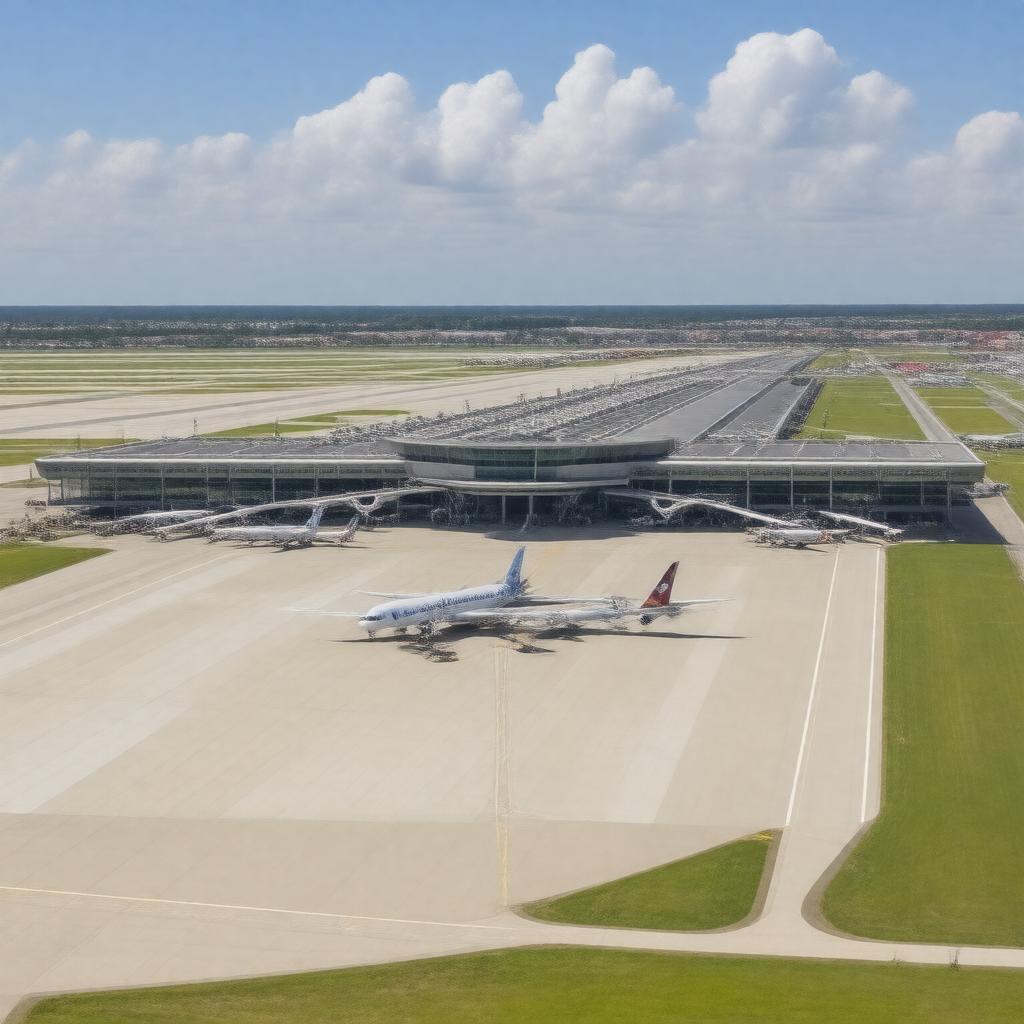 AI-created image of Bucharest Henri Coandă International Airport
