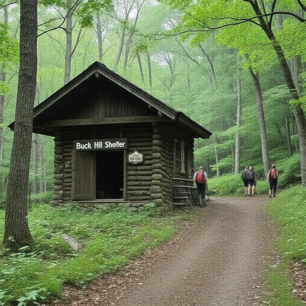 AI-created image of Buck Hill Shelter