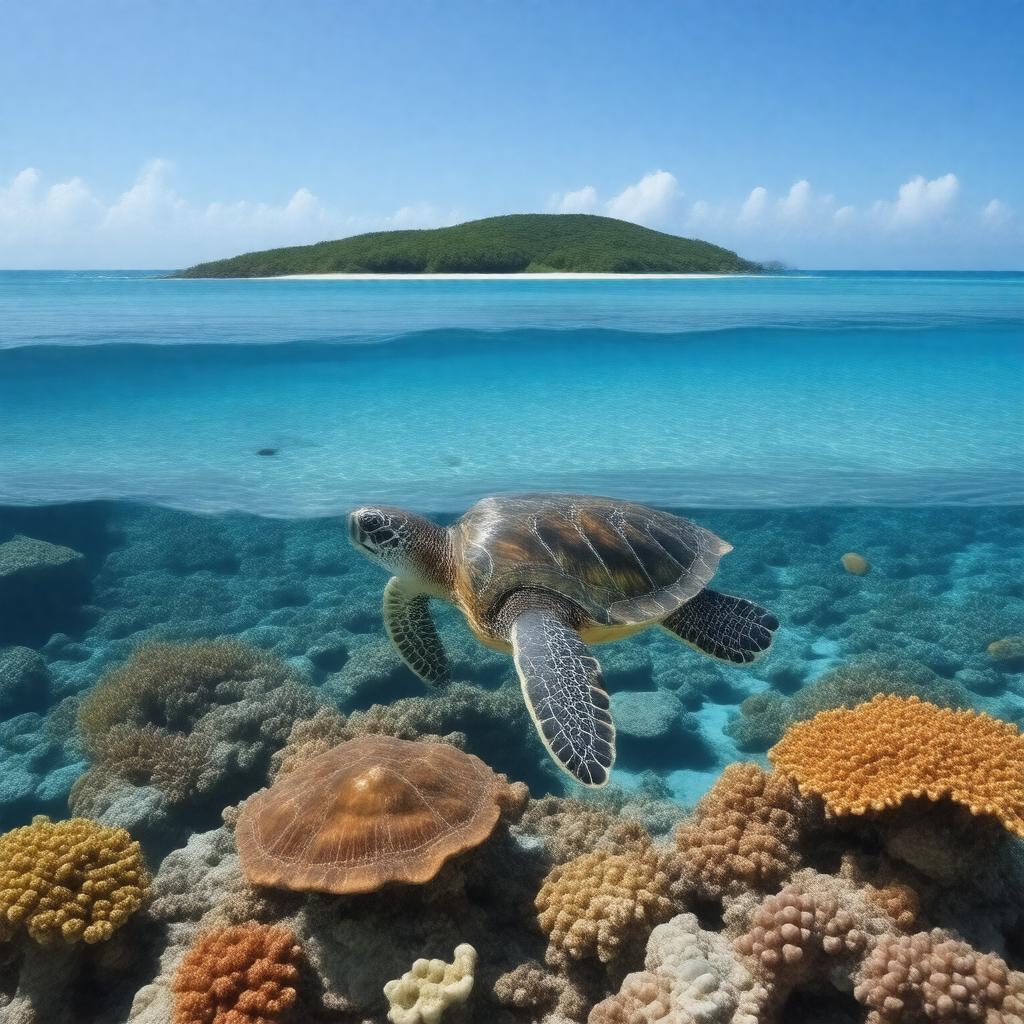 Click to view larger image AI-created image of Buck Island Reef National Monument