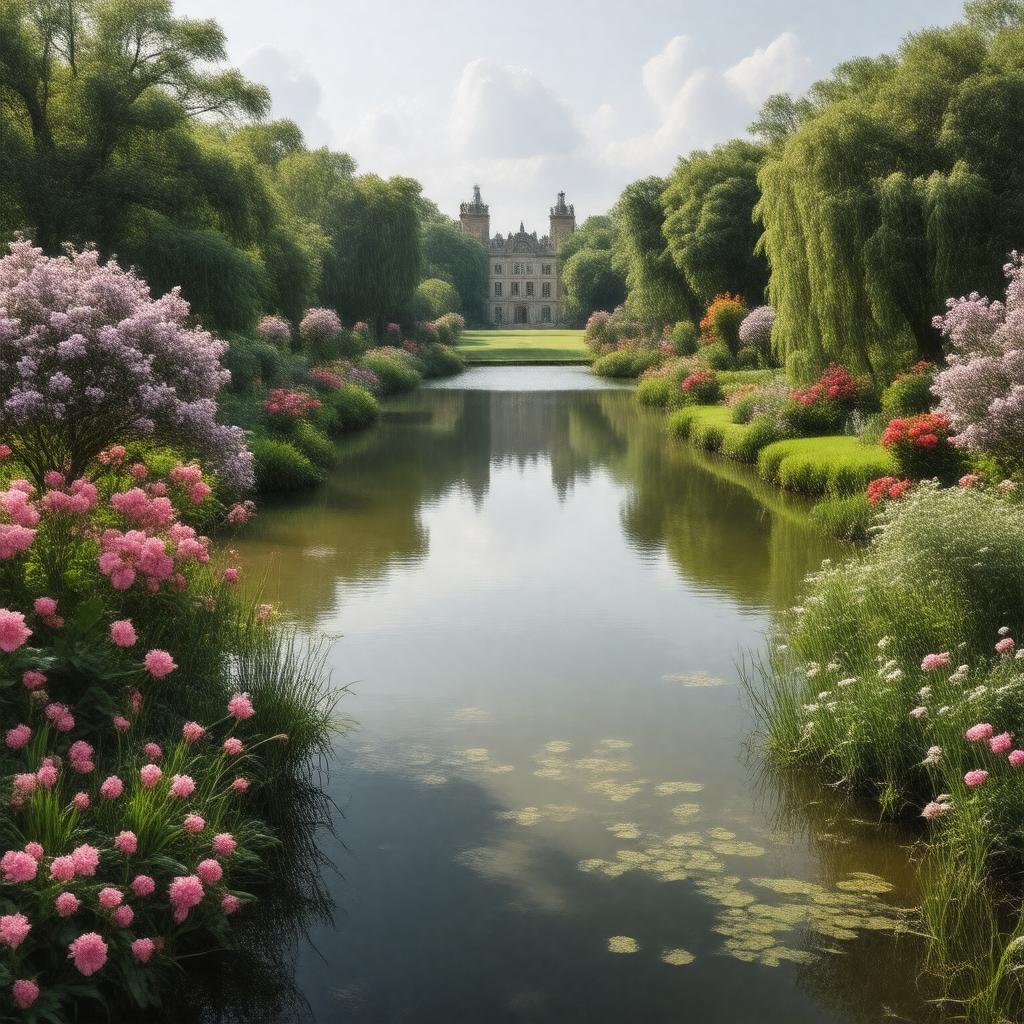 AI-created image of Buckingham Palace Garden