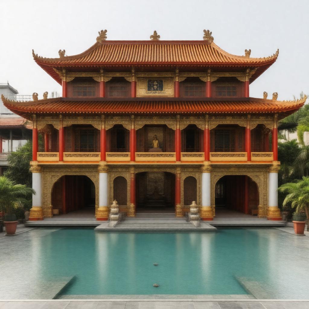 AI-created image of Buddha Tooth Relic Temple