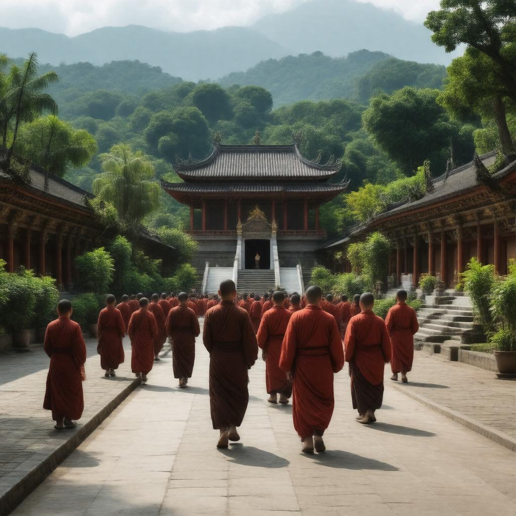 AI-created image of Buddhist Sangha