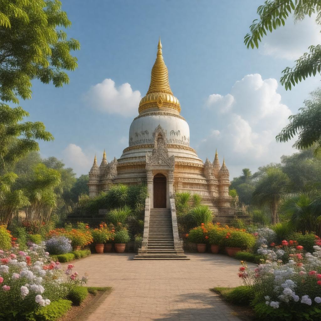 AI-created image of Buddhist temple