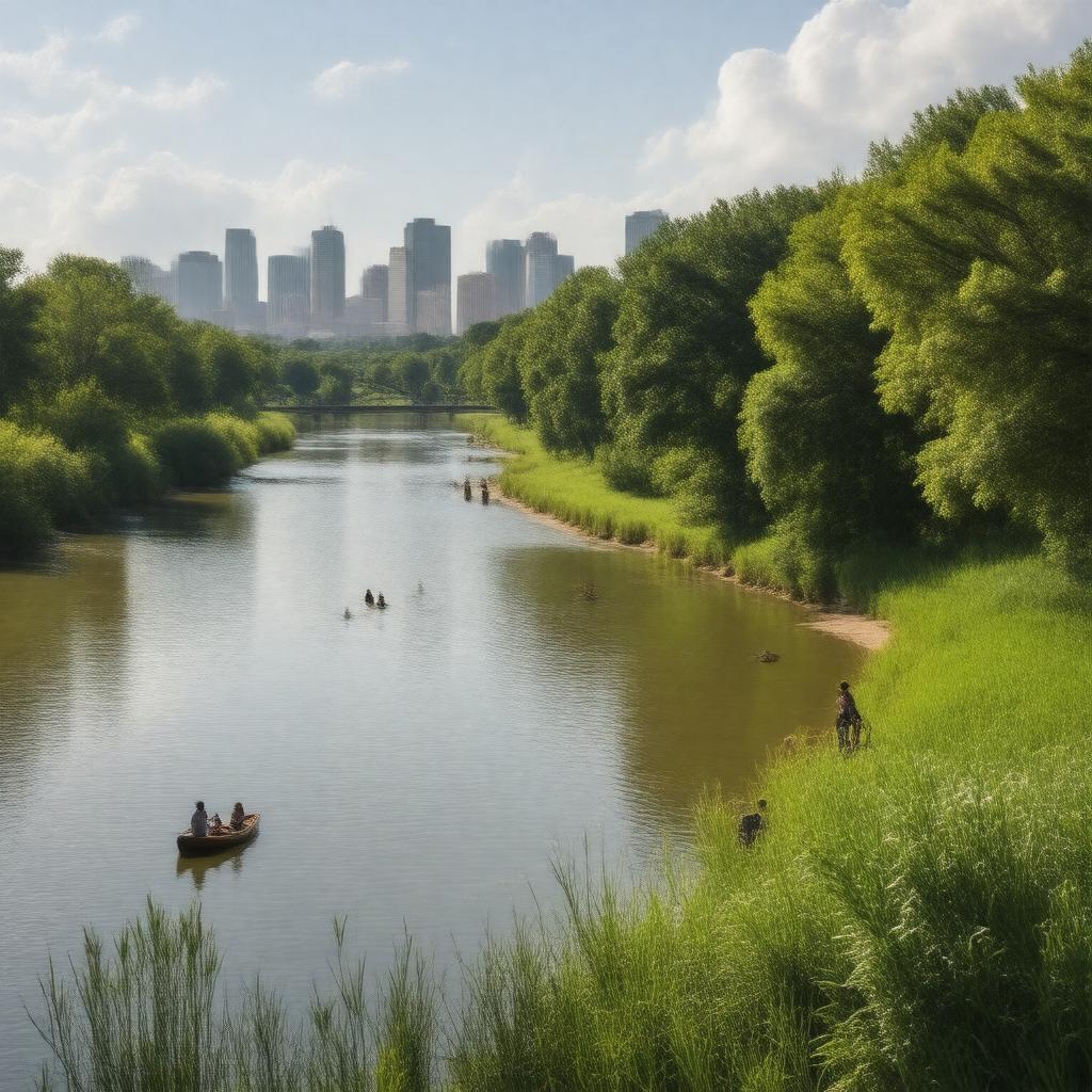 AI-created image of Buffalo Bayou Park
