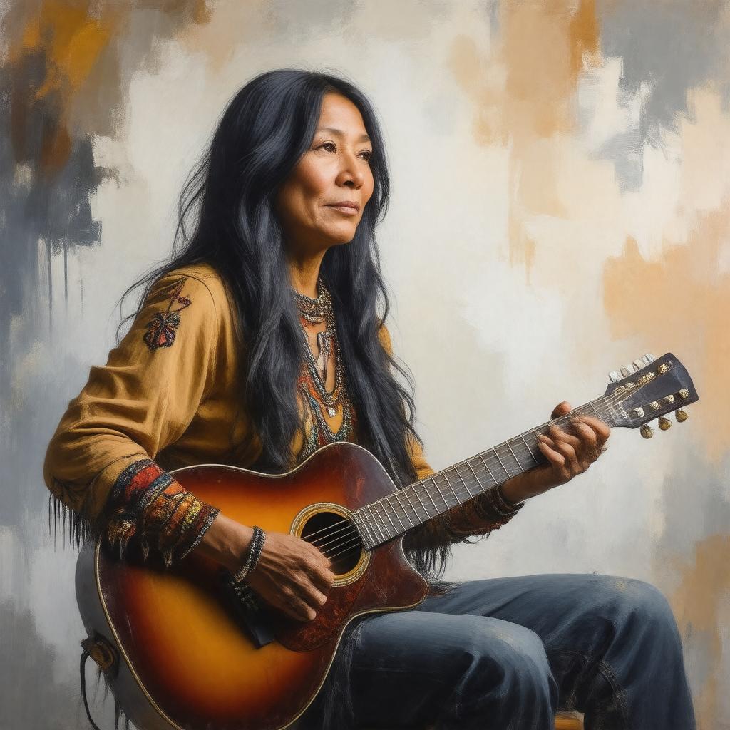 AI-created image of Buffy Sainte-Marie