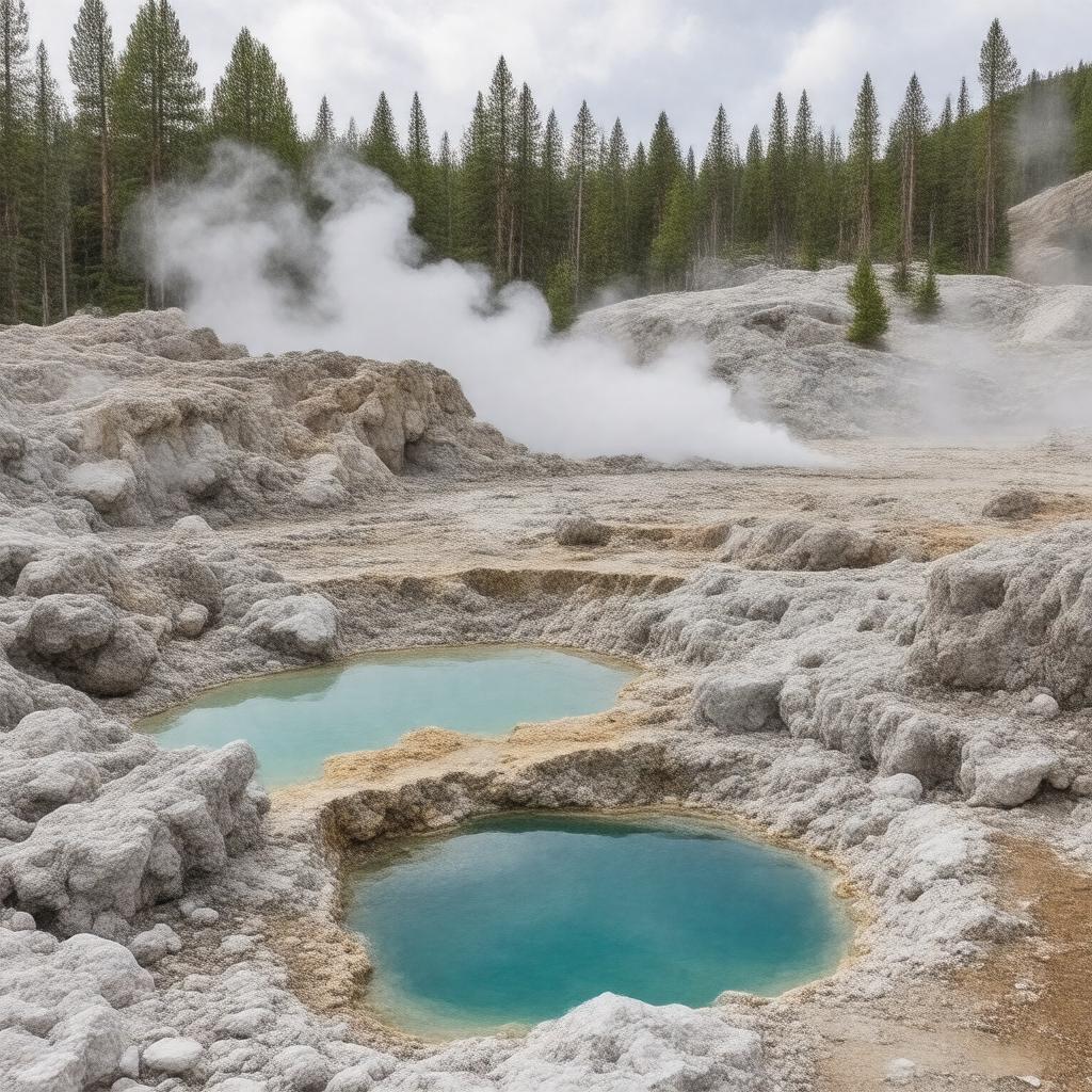 Click to view larger image AI-created image of Bumpass Hell