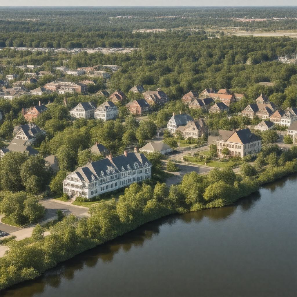 AI-created image of Burlington, Massachusetts