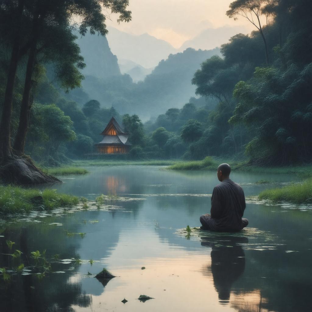 AI-created image of Burmese Forest Tradition