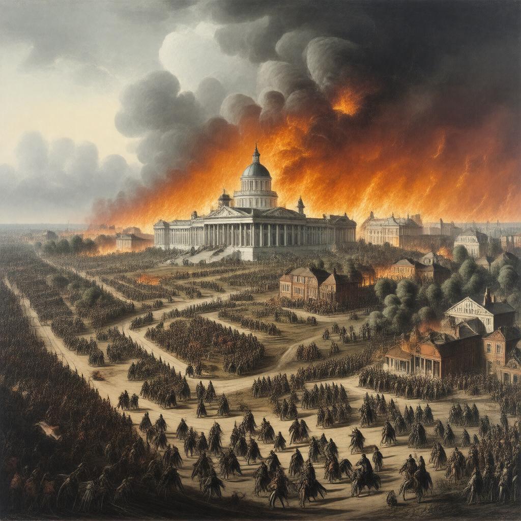 AI-created image of Burning of Columbia (1865)