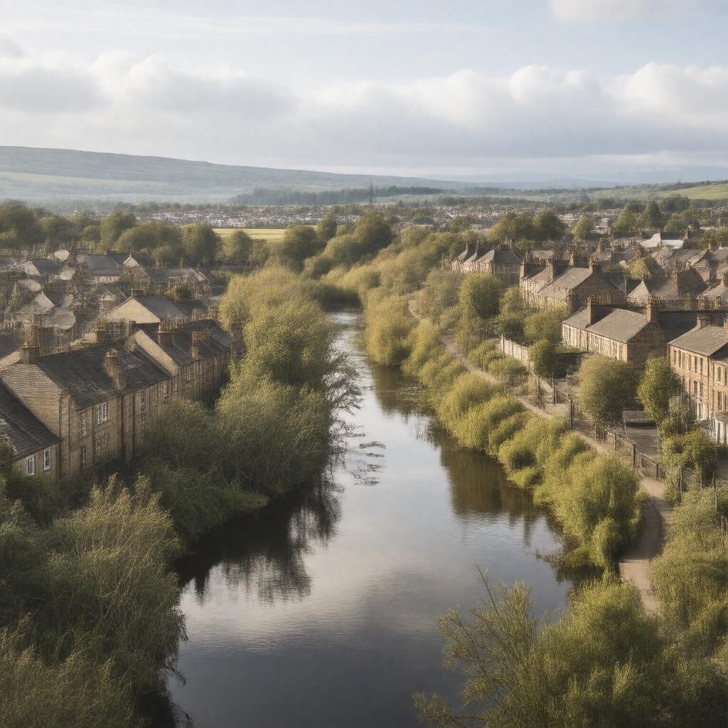 AI-created image of Burnley, Lancashire, England