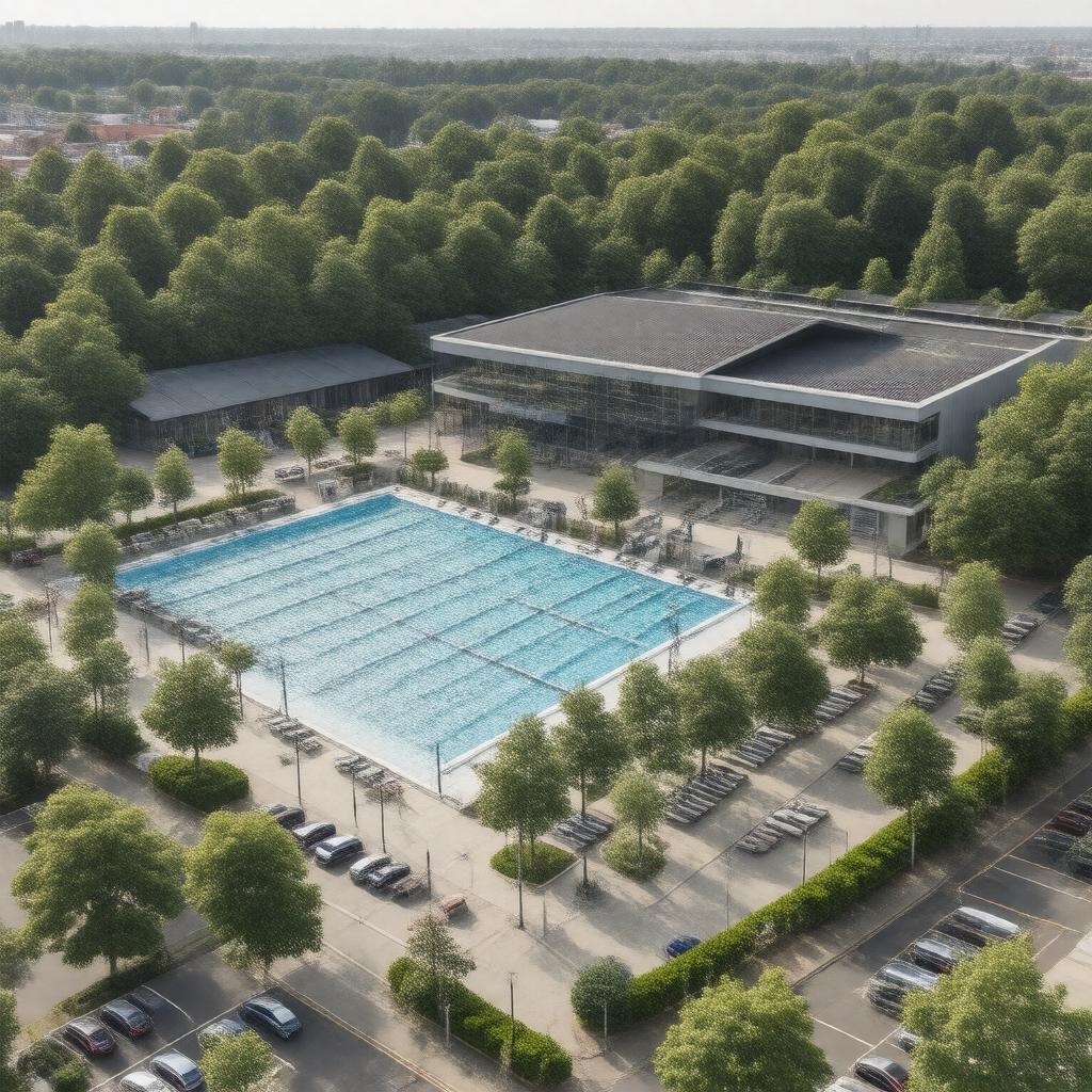AI-created image of Burnt Oak Leisure Centre