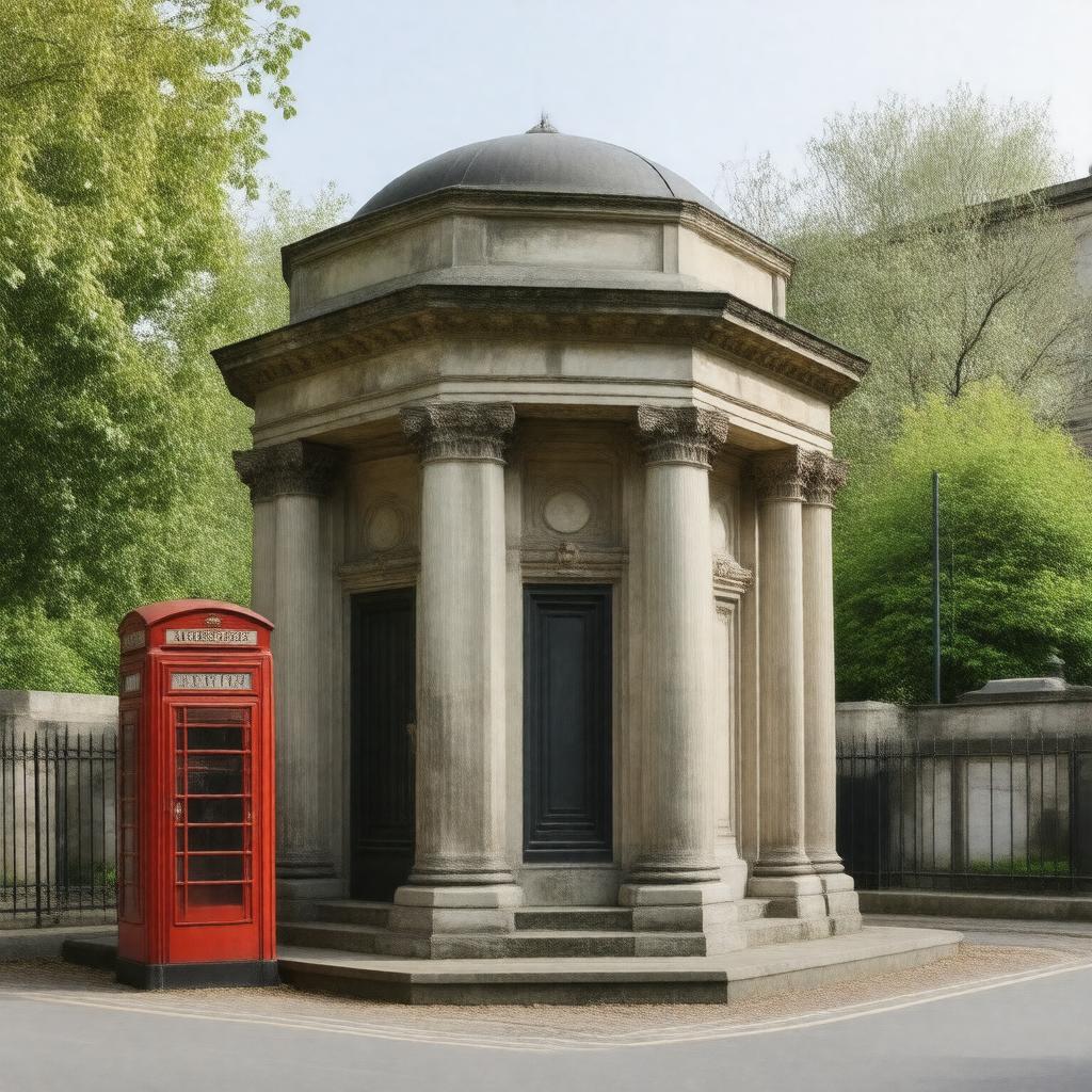 AI-created image of Burton Mausoleum