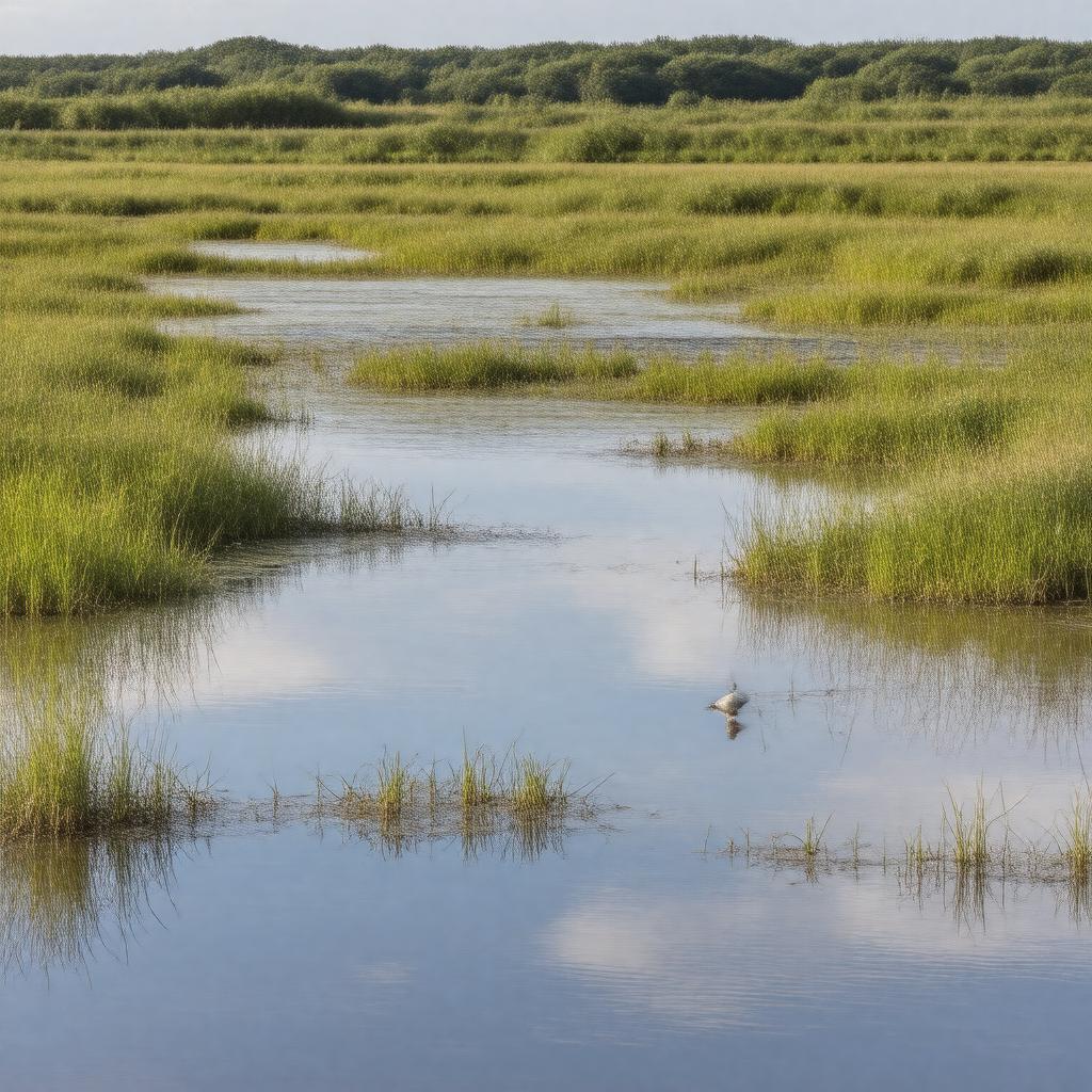 AI-created image of Burton Mere Wetlands