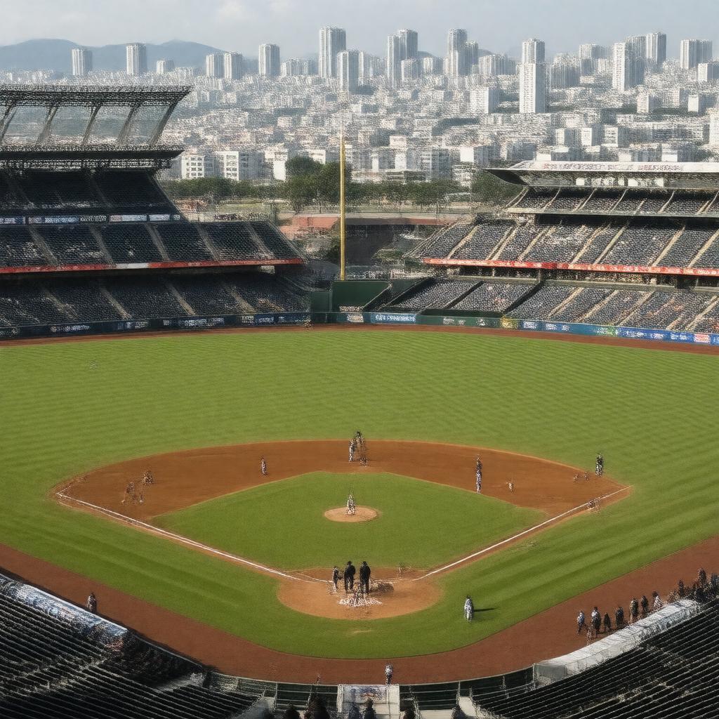 Click to view larger image AI-created image of Busan Sajik Baseball Stadium