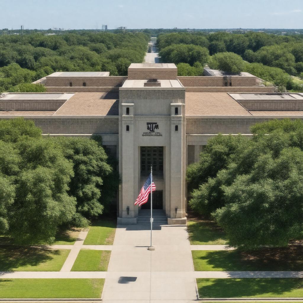 Click to view larger image AI-created image of Bush School of Government and Public Service