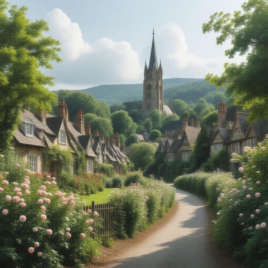 AI-created image of Bushey, Hertfordshire, England