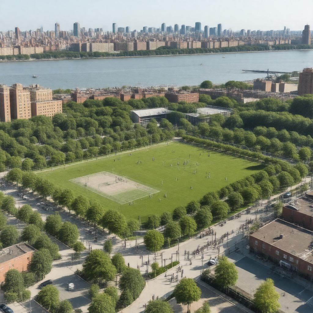 Click to view larger image AI-created image of Bushwick Inlet Park