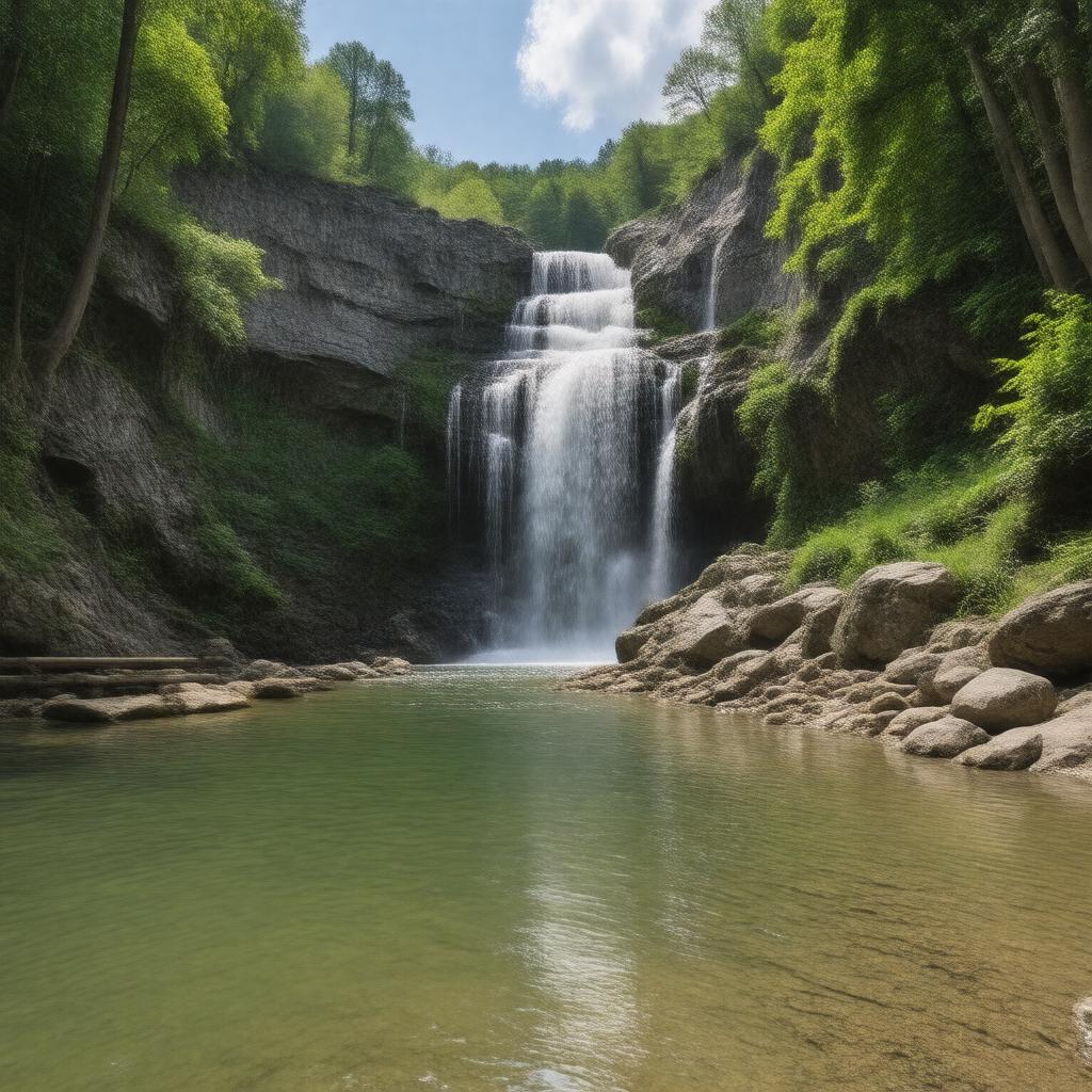 AI-created image of Buttermilk Falls State Park