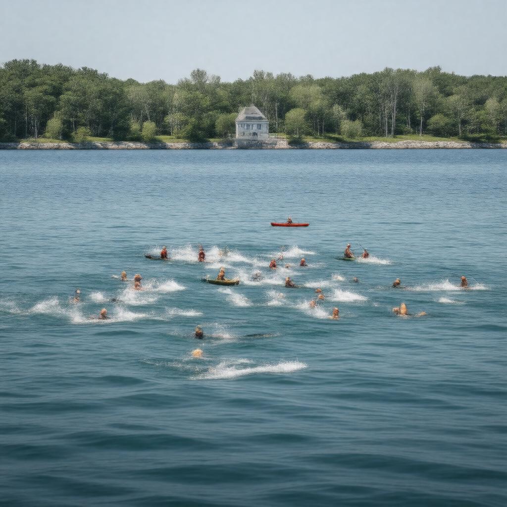 Click to view larger image AI-created image of Buzzards Bay Swim