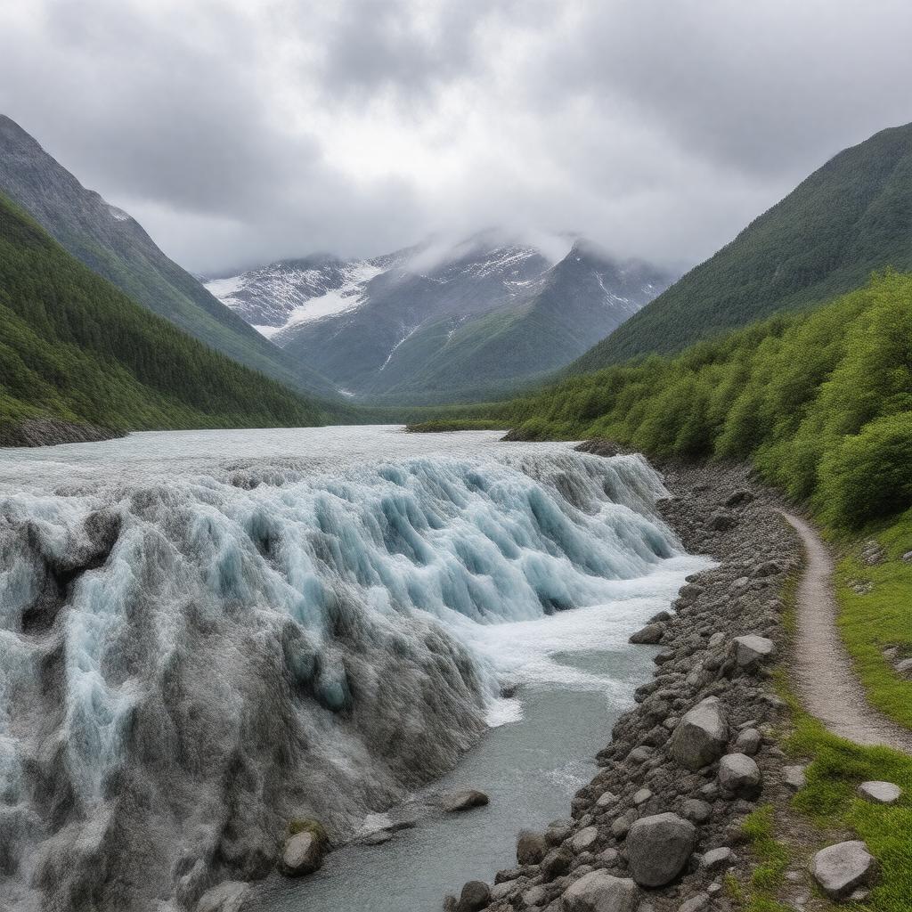 AI-created image of Byron Glacier