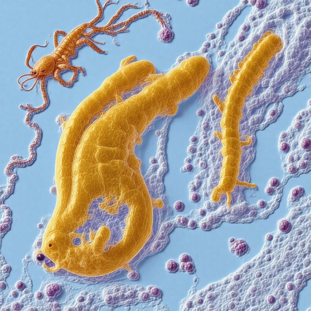 AI-created image of C. elegans let-60