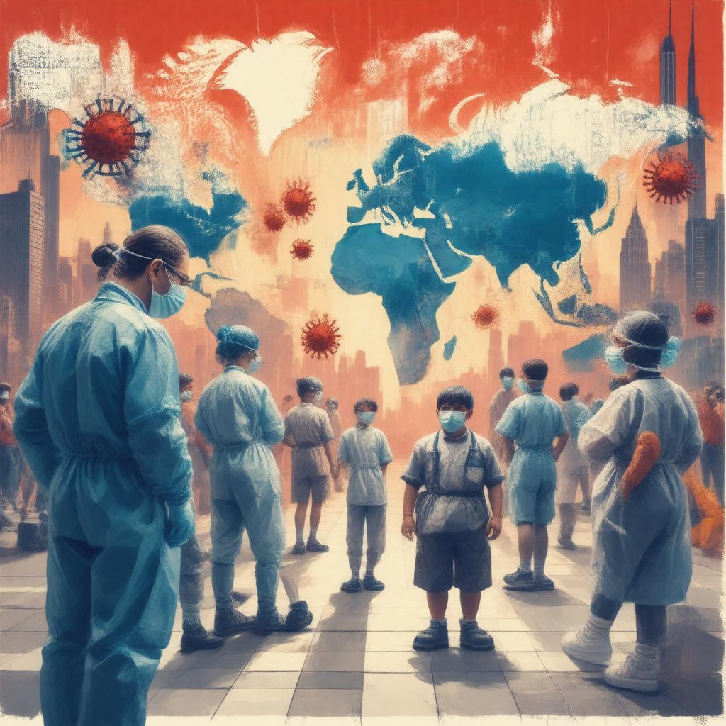 AI-created image of COVID-19 pandemic