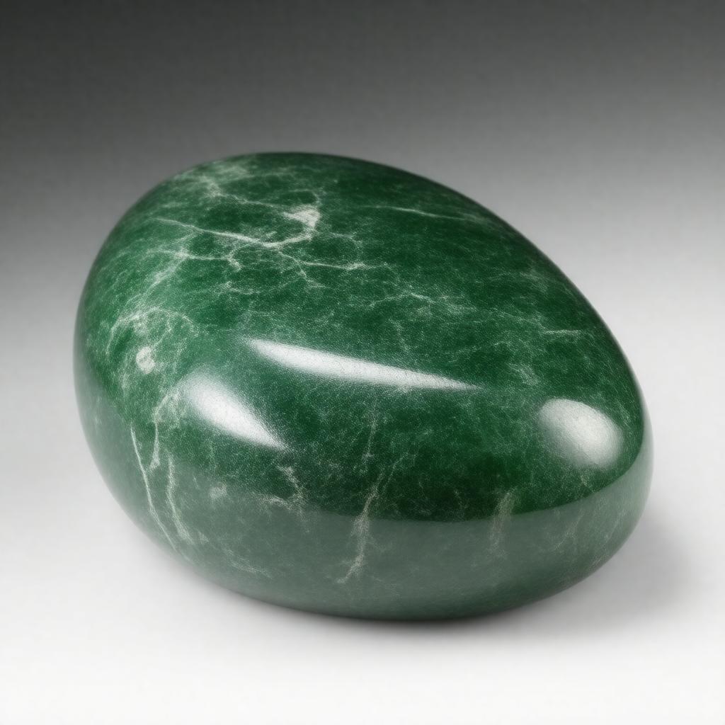 AI-created image of Ca2(Mg,Fe)5Si8O22(OH)2 (nephrite)