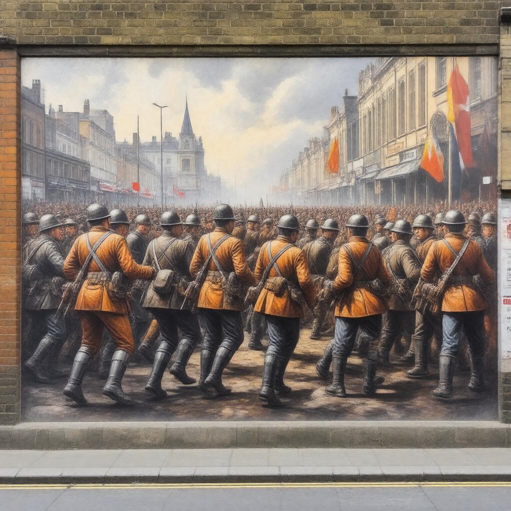Click to view larger image AI-created image of Cable Street Mural