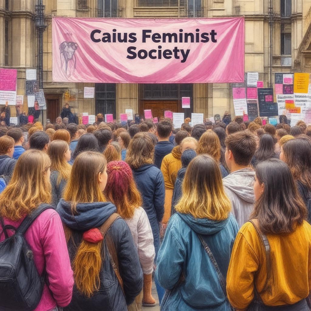 AI-created image of Caius Feminist Society