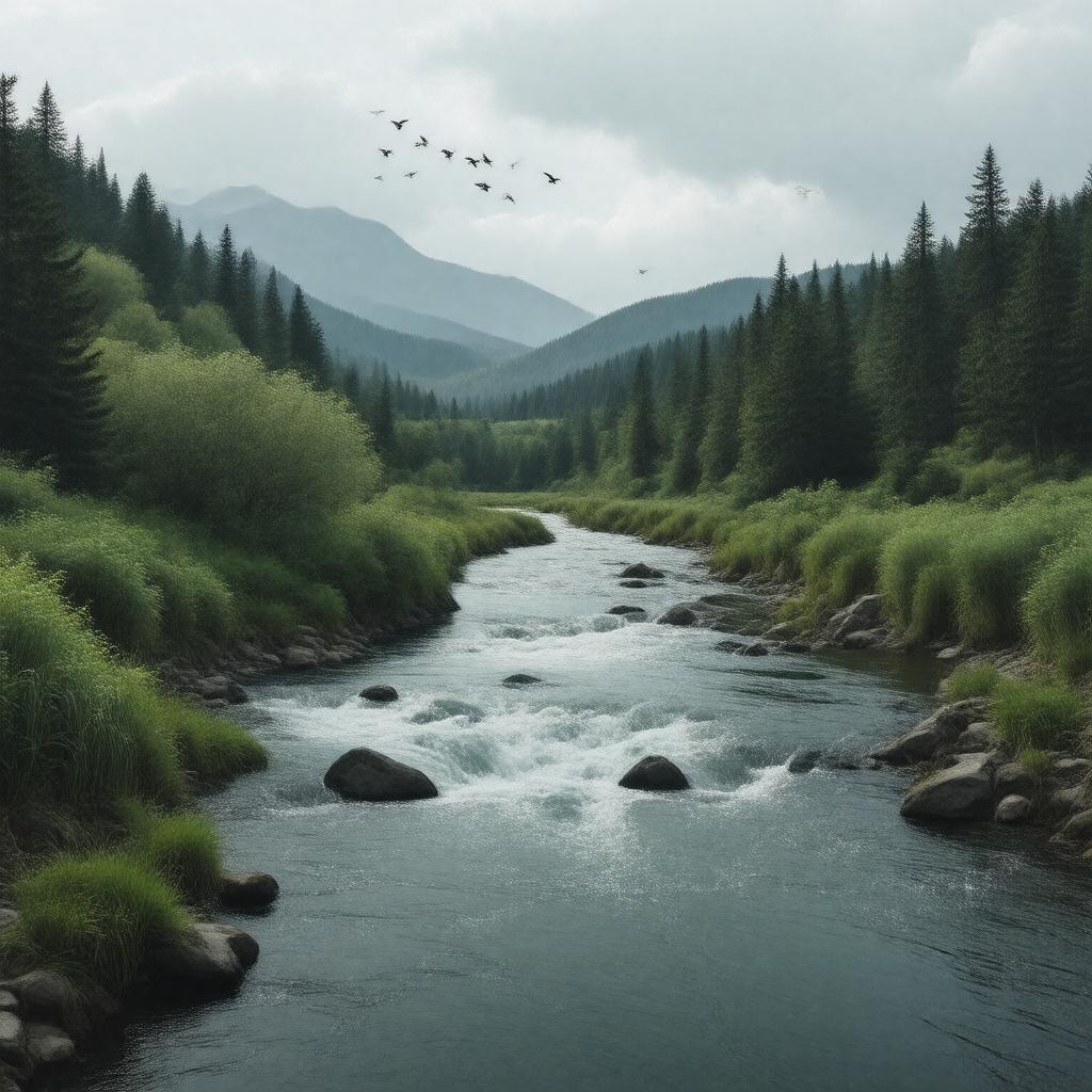 AI-created image of Calapooia River